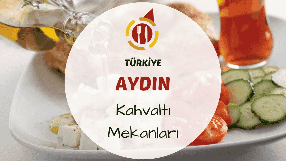 Aydın kahvaltı mekanlarını gösteren zeytin ağaçları altında kurulmuş serpme kahvaltı masası görseli