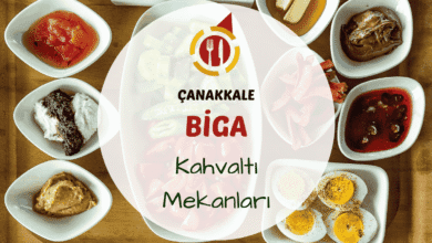 Çanakkale Biga kahvaltı mekanlarını gösteren açık hava kahvaltı masası görseli