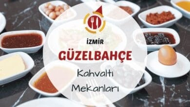 İzmir Güzelbahçe kahvaltı mekanlarını gösteren deniz kenarında kurulmuş kahvaltı masası görseli
