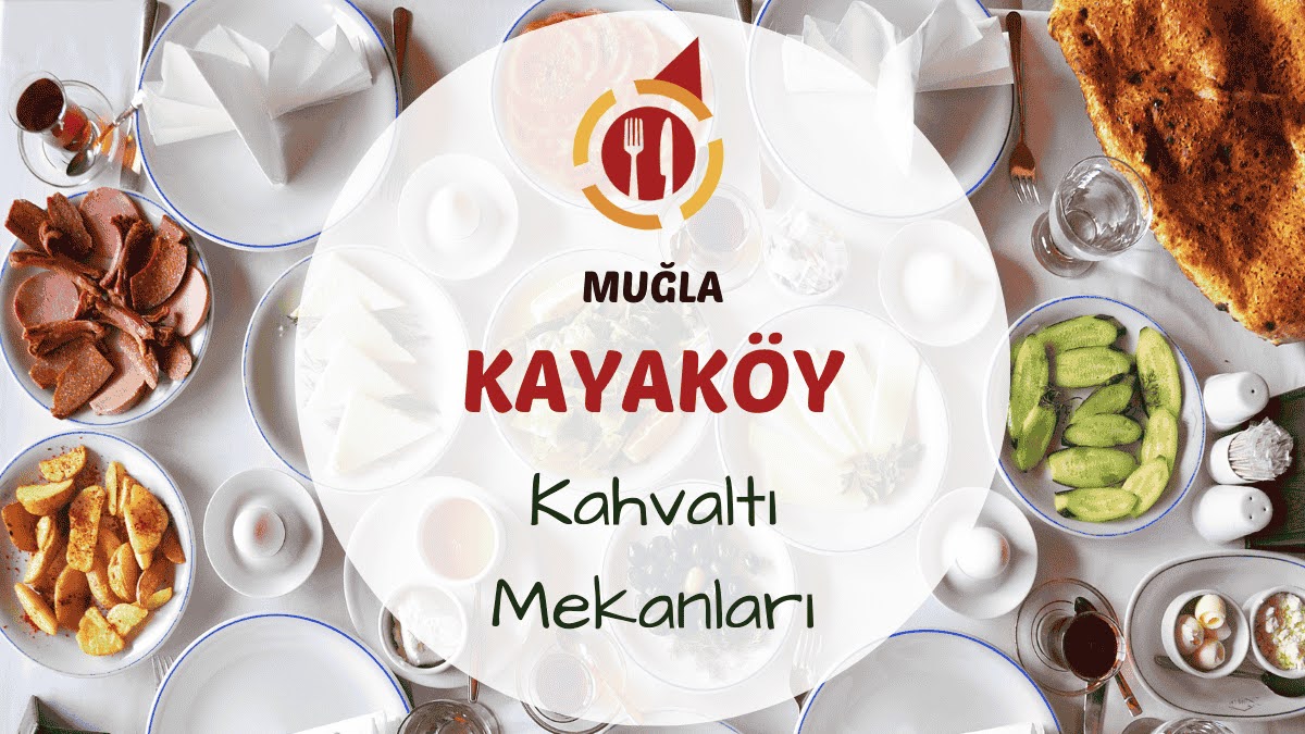 Muğla Kayaköy kahvaltı mekanlarını gösteren taş evler arasında kurulmuş doğal kahvaltı masası görseli