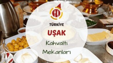Uşak kahvaltı mekanlarını gösteren yöresel ürünlerle donatılmış kahvaltı masası görseli