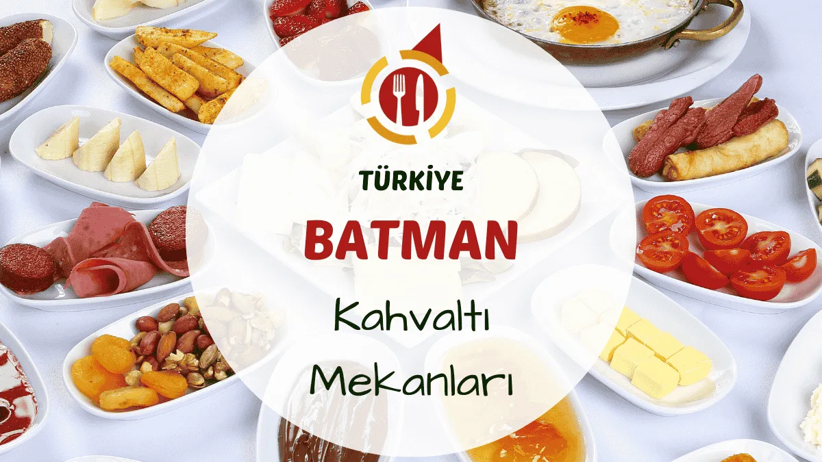 Batman kahvaltı mekanlarını gösteren tandır ekmeği, serpme zeytinli lezzetler ve yerel kahvaltılıklar içeren masa görseli