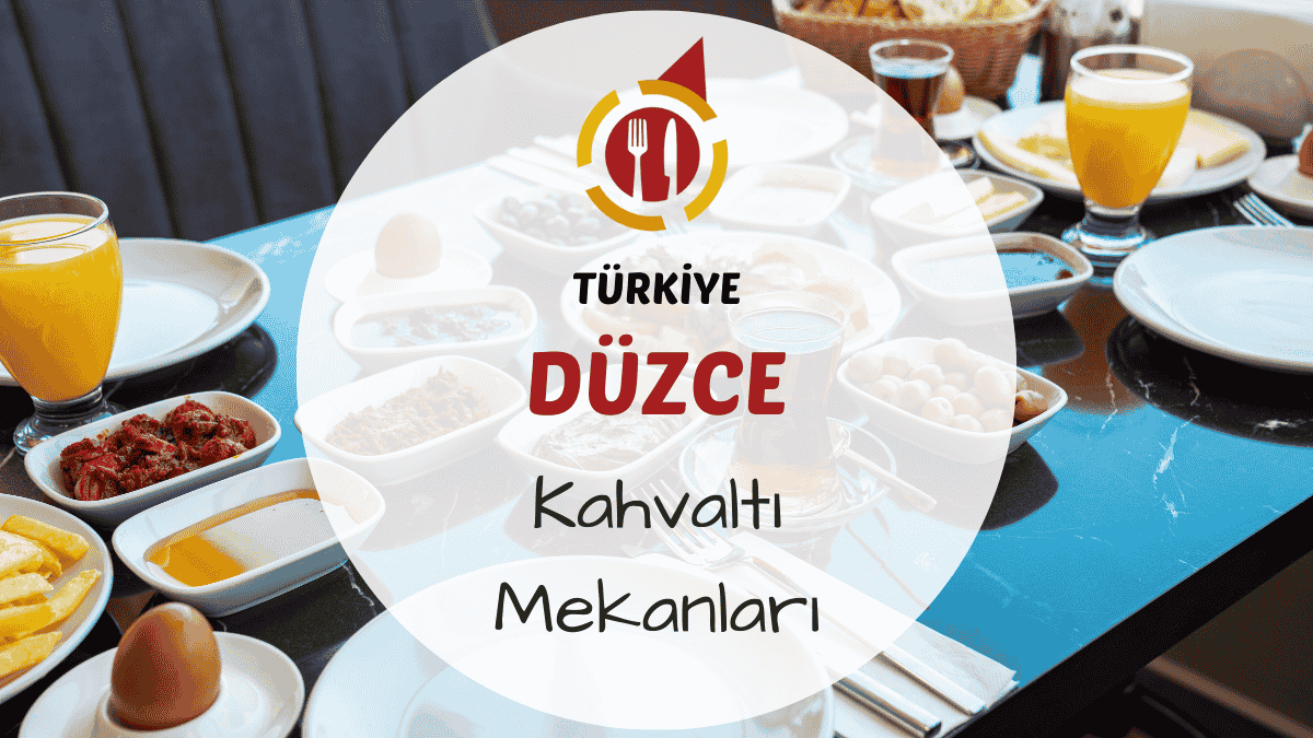 Düzce kahvaltı mekanlarını gösteren yeşillikler içinde, doğal ürünlerle donatılmış serpme kahvaltı masası görseli