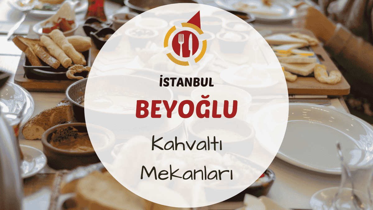 İstanbul Beyoğlu kahvaltı mekanlarını gösteren tarihi sokaklarda veya bohem bir kafede kurulmuş serpme kahvaltı masası görseli